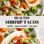 shrimps, cubbed avocado, and shredded cabbage served on top of tortillas and topped with coriander leaves and cream