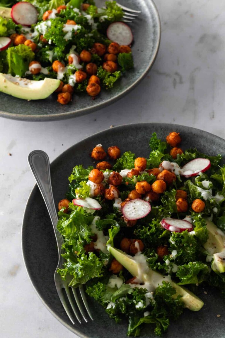 Vegan Kale Salad Coco and Camellia