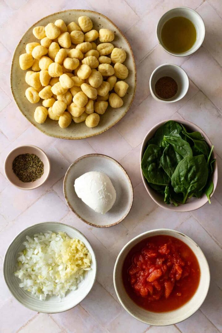 ingredients to make baked gnocchi
